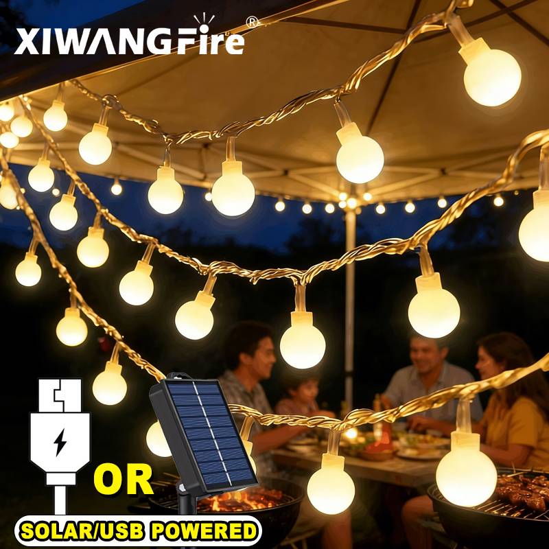 Camping Lantern - Luci a Stringa Solari/USB/a Batteria 3-10M,