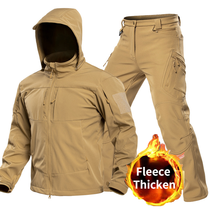 Outdoor Camping Kit - Completo Tattico Softshell da Uomo per