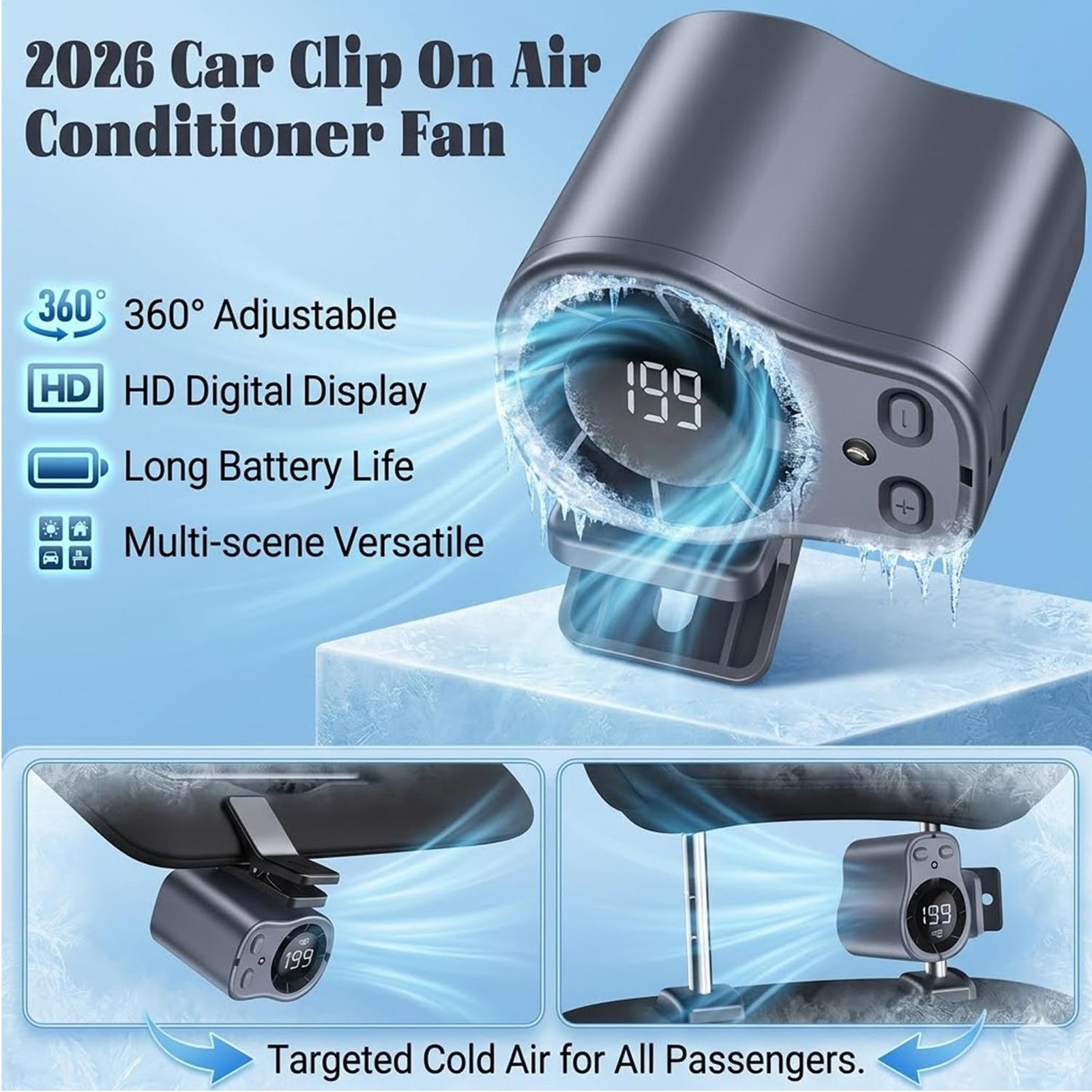 Outdoor Camping Misting Fan - Ventilatore per Auto con Raffreddamento a