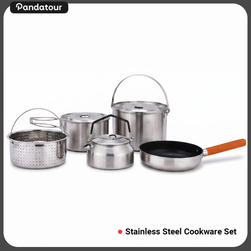 Camp Cooking Set - Pandatour Set di Pentole da Campeggio