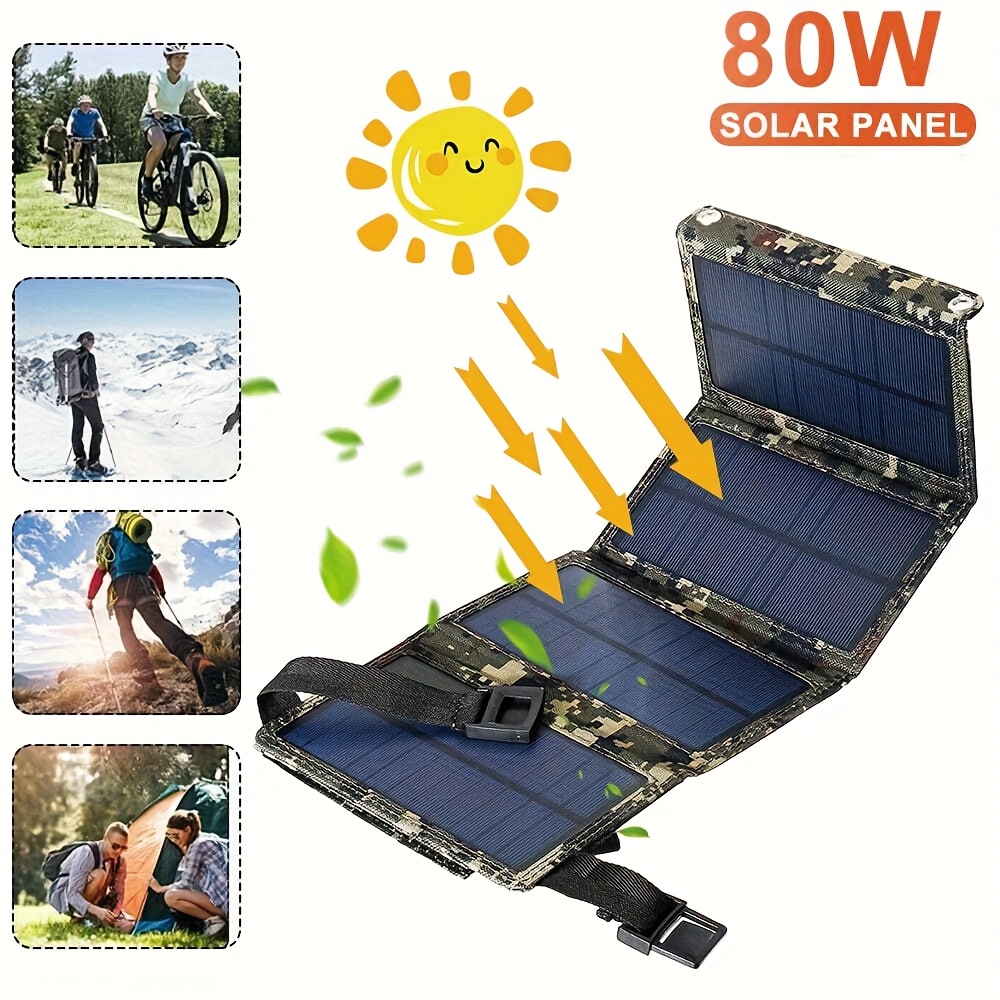 Outdoor In Camping - Pannello Solare Portatile Pieghevole da 80W