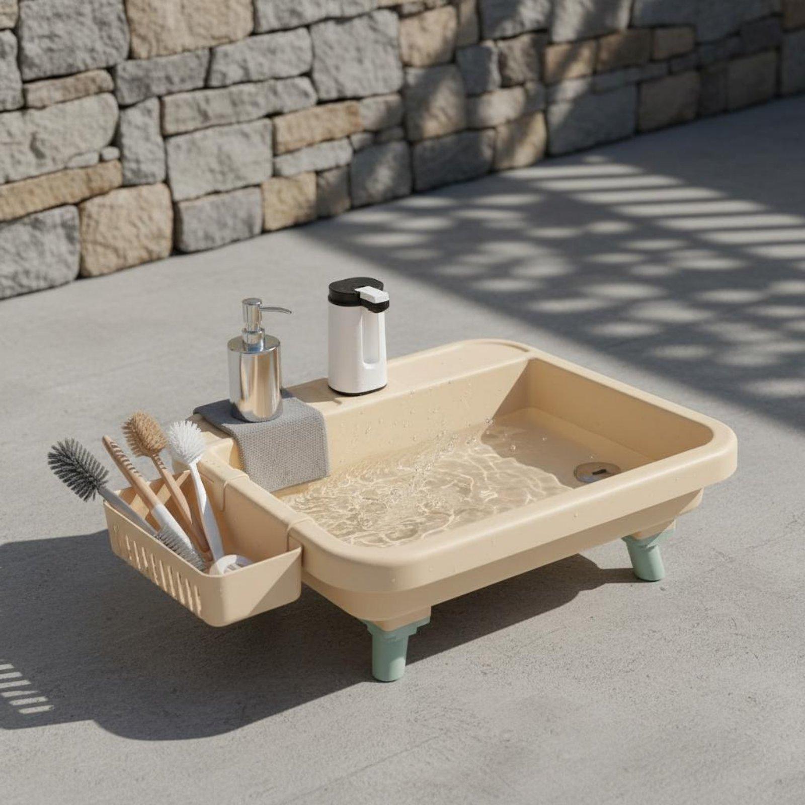 Outdoor In Camping - Lavabo portatile da esterno per idropulitrice,