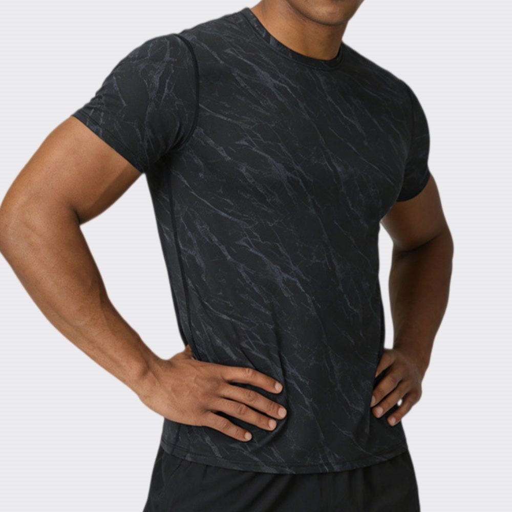 Outdoor Camping Outfit - T-shirt fitness estiva da uomo ad