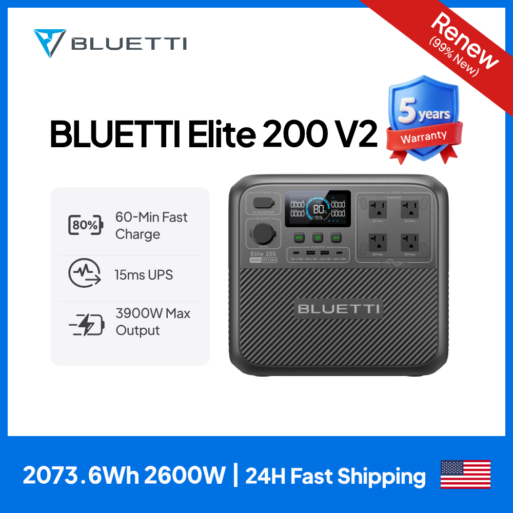 Outdoor Camping Kit - 【Rinnovato】BLUETTI Elite 200 V2 Stazione di