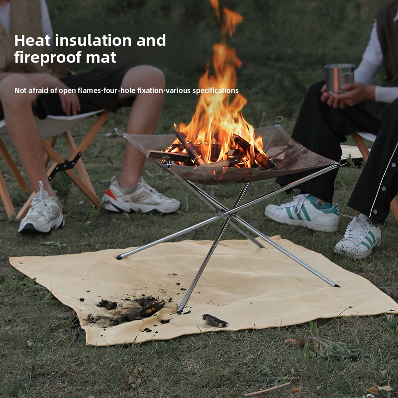 Outdoor Camping Rug - Tappetino Ignifugo per Campeggio all'Aperto, Barbecue