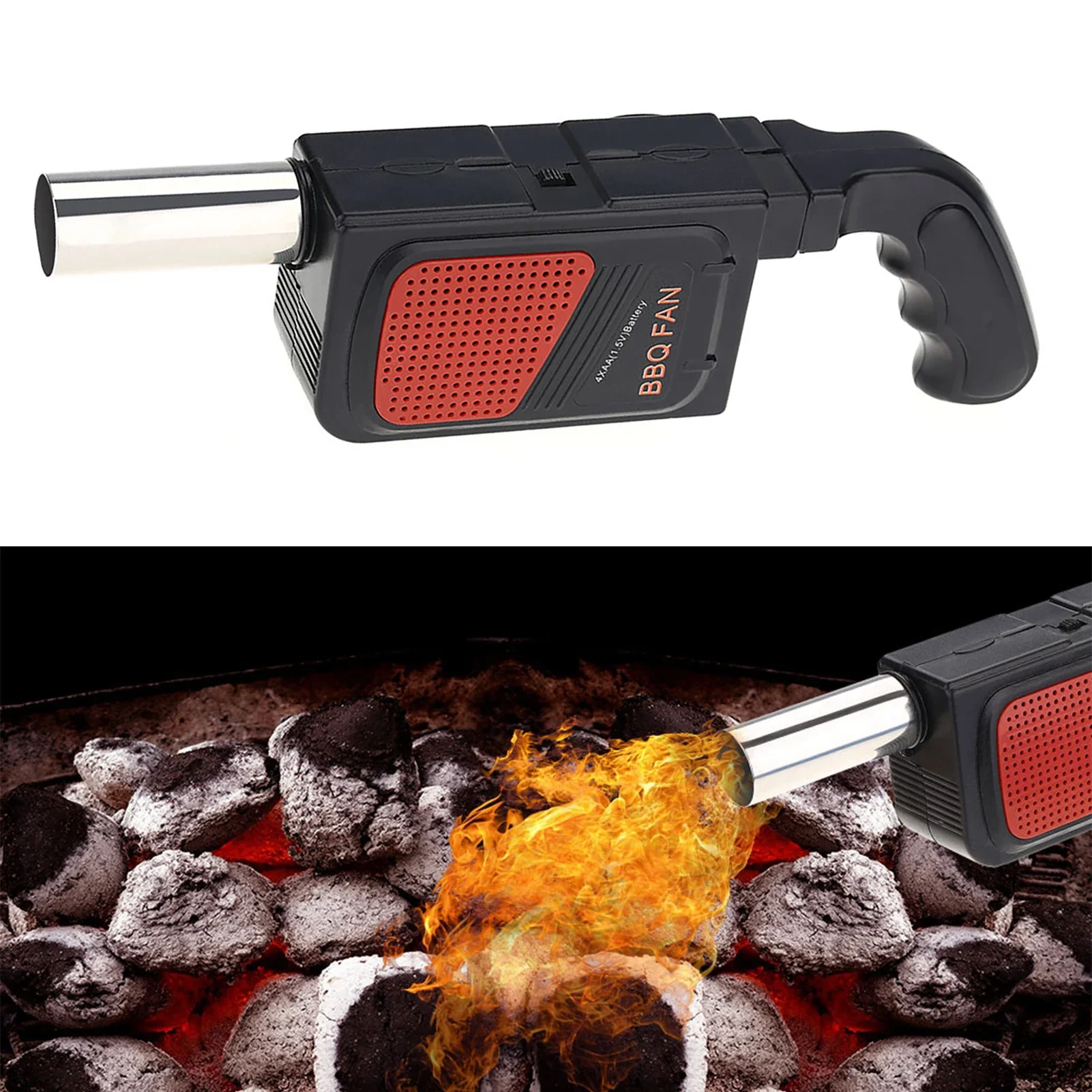 Outdoor Camping Ventilator - Ventilatore Elettrico Portatile per Barbecue, Soffiatore