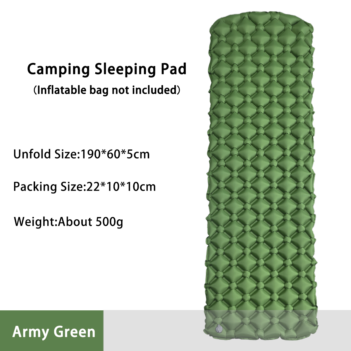 Outdoor Camping Rug - Materasso Gonfiabile da Campeggio, Letto Pieghevole