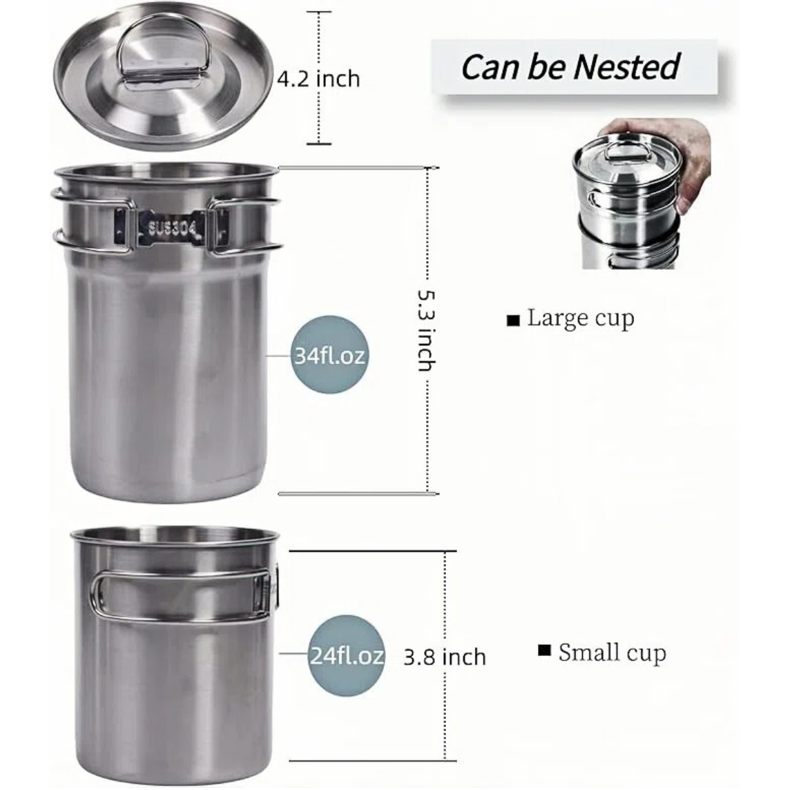 Tazze pieghevoli da campeggio, - Camp Cooking Set recensione e prezzo