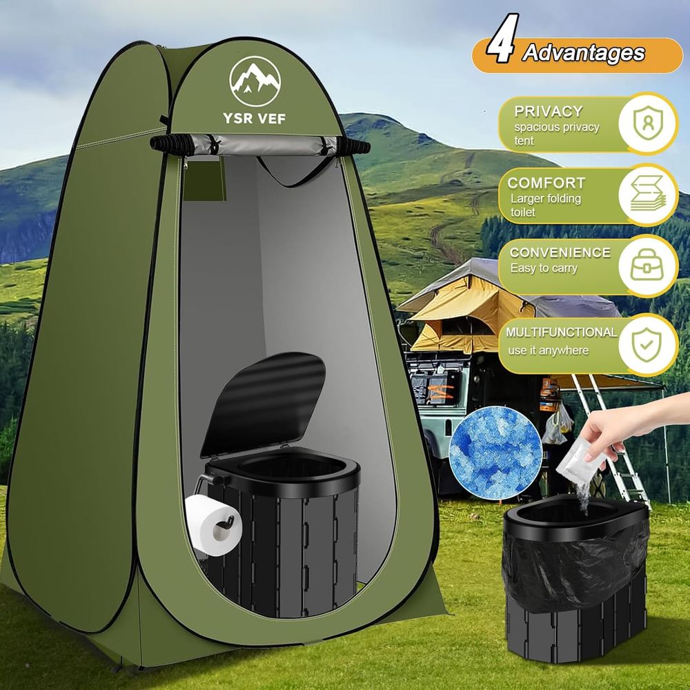 Kit WC Portatile, Toilette da  - Outdoor Camping Kit recensione e prezzo