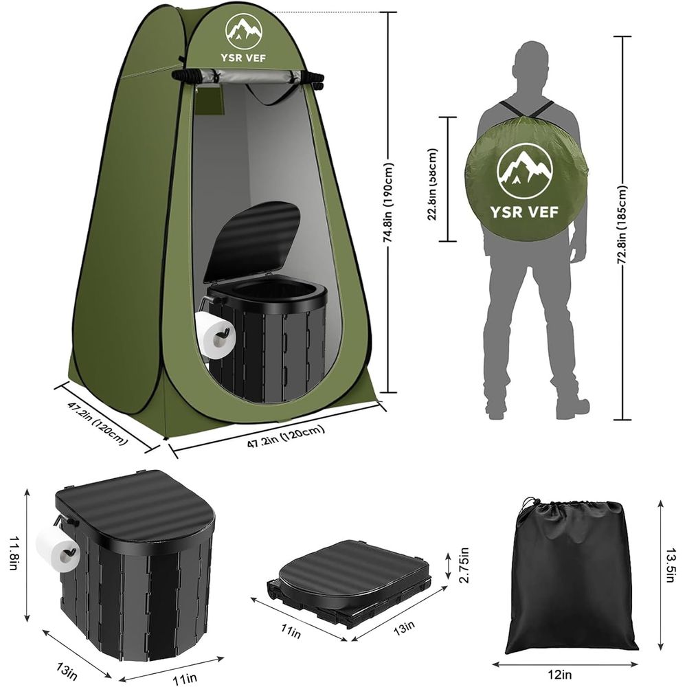 Kit WC Portatile, Toilette da  - Outdoor Camping Kit recensione e prezzo