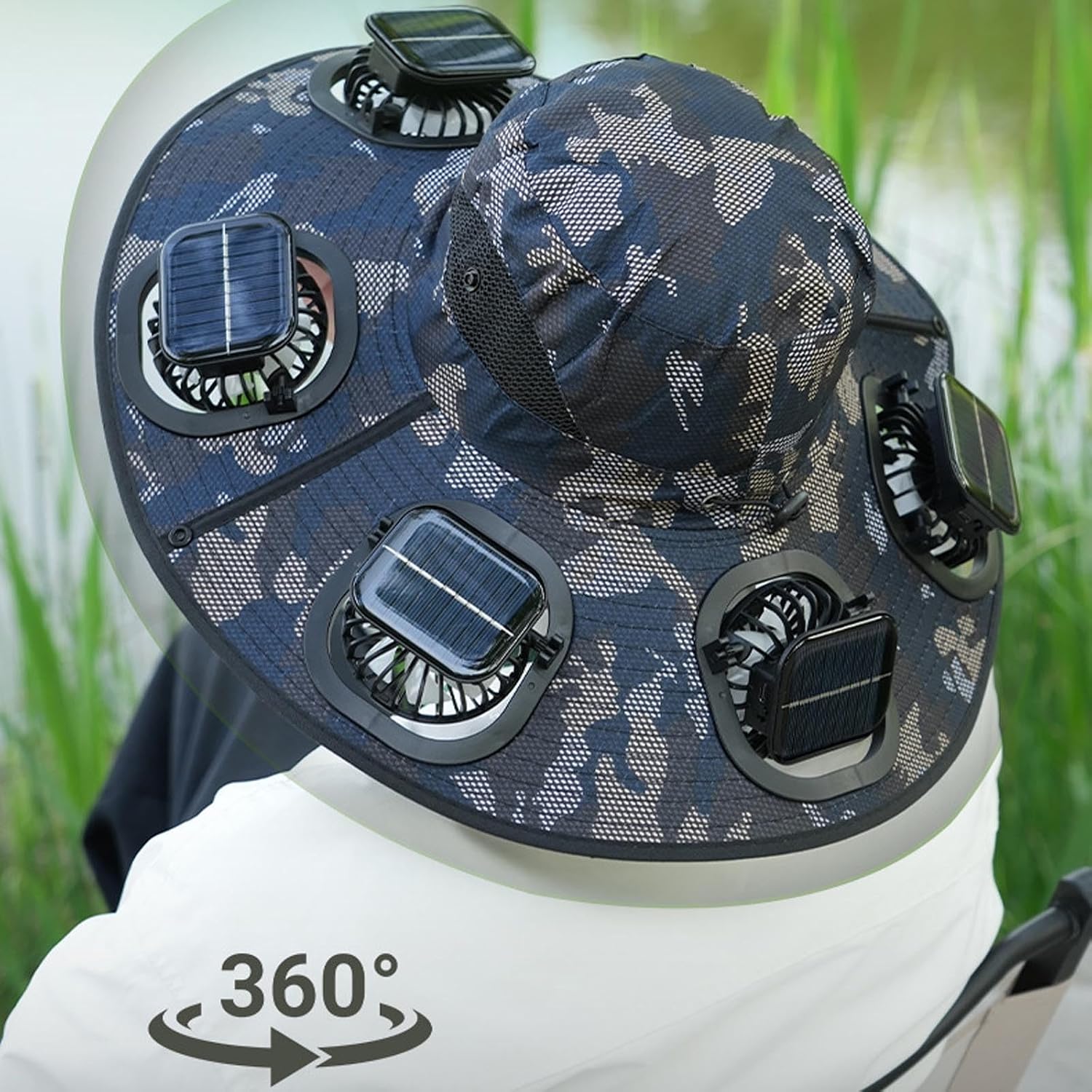 Cappello con 6 ventole solari, - Outdoor Camping Ventilator recensione e prezzo