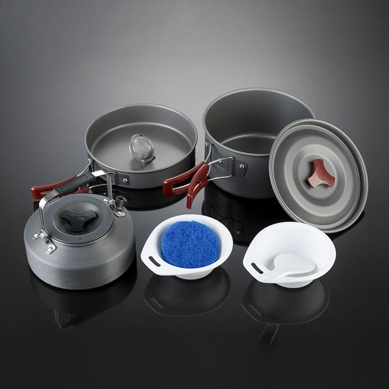 Set di pentole portatili con f - Outdoor Camping Kit recensione e prezzo