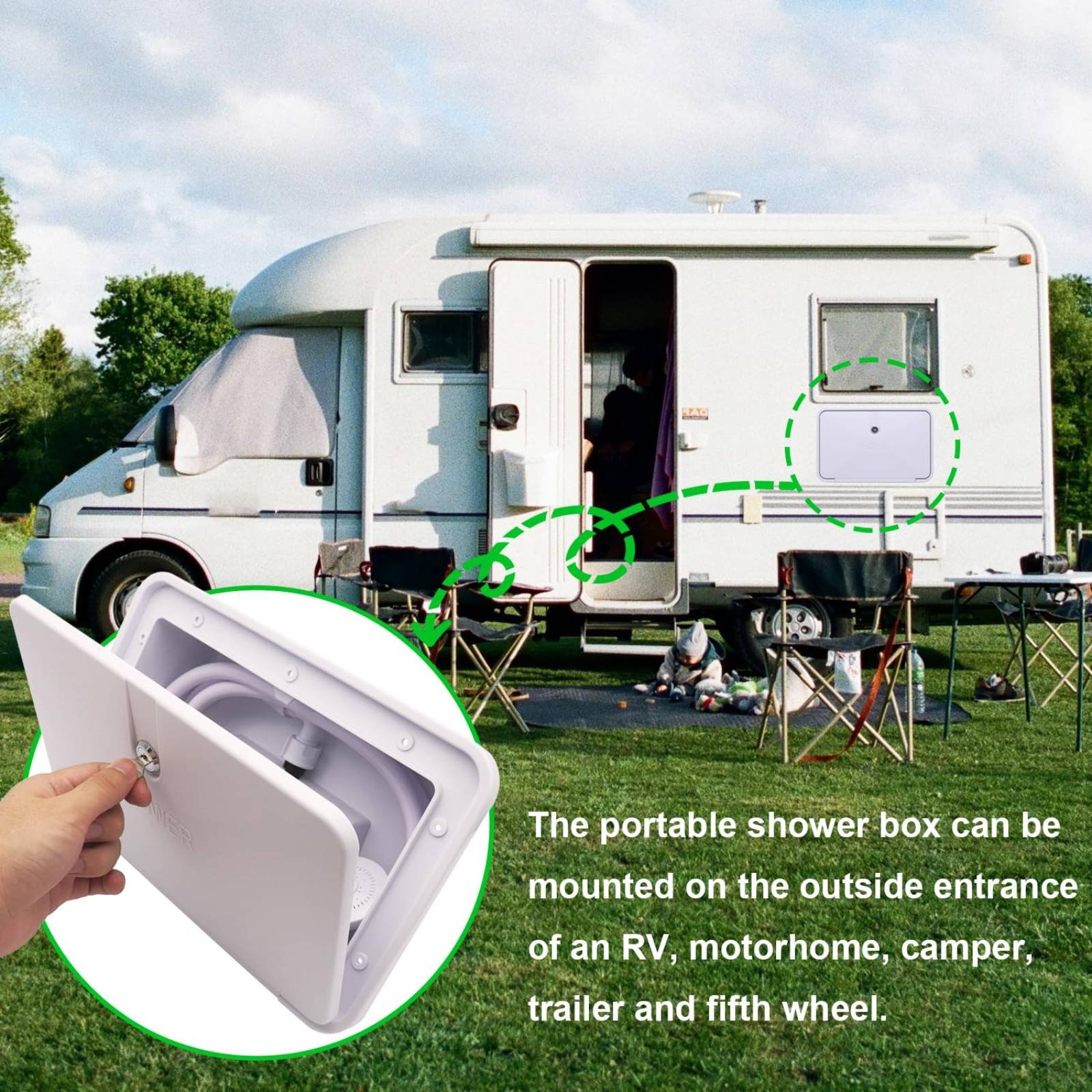 Box Doccia Esterno per Camper, - Outdoor Camping Kit recensione e prezzo