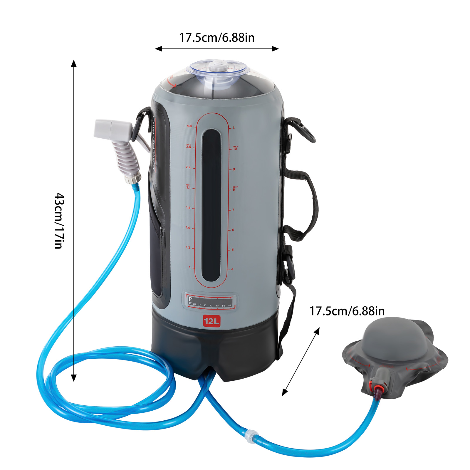 Doccia da Campeggio 12L, Docci - Portable Camping Shower recensione e prezzo